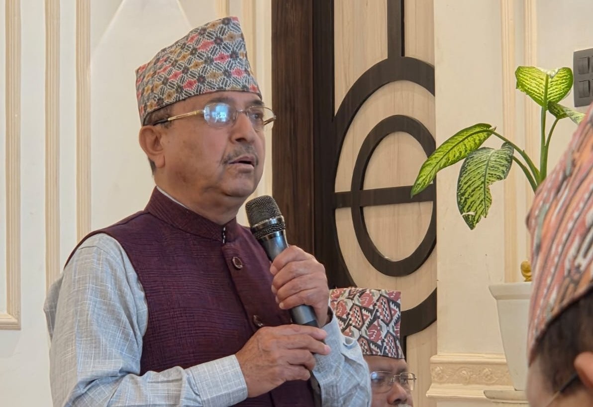 सभापति गगन थापासँगको भेटबारे पूर्णबहादुर खड्काले दिए भेलामा ब्रिफिङ