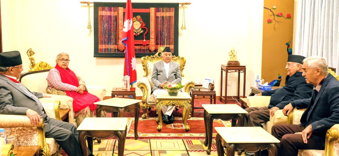 राष्ट्रपति र प्रधानमन्त्रीको पहलमा शीर्ष राजनीतिक दलका नेता बिच भेटवार्ता