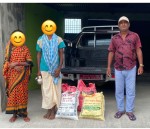 पीडित परिवारको श्राद्धमा वृजेश्वर चौधरीको साथ, ४ बोरा खाद्यान्न सहयोग