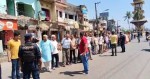 सडक विस्तारको विरोधमा वीरगञ्जमा मानव साङ्लो