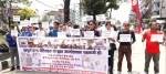 भाषा परीक्षा उत्तीर्ण भएर पनि कोरिया जान नपाएको भन्दै माइतीघरमा प्रदर्शन