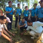 वीरगञ्जमा ७१औँ प्रहरी दिवसको अवसरमा १५० बिरुवा रोपियो