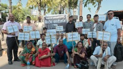 तामागढी–सिम्रौनगढ मुआब्जा संघर्ष समितिको बीरगंजमा विरोध प्रदर्शन