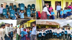 विदाईको उपहार समाजलाई, जीएचपी स्कुलका विद्यार्थीद्वारा ८० थान विद्यालय झोला सहित शैक्षिक सामग्री हस्तान्तरण