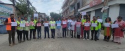 संविधान रक्षाका लागि पर्साका पत्रकारहरूद्वारा आज मौन प्रदर्शन