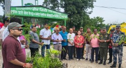 मितेरी पुलमा चिसो पानी र विश्रामस्थल, हरियालीका लागि ५०० बिरुवा वितरण