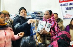 वीरगञ्ज–९ मा जेष्ठ नागरिक र अपाङ्ग महिलालाई राहत वितरण