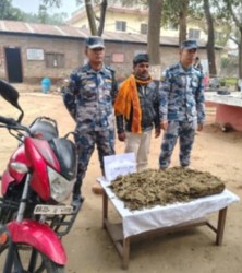 पटेर्वासुगौलीमा सशस्त्र प्रहरीले १० किलो गाँजासहित दुई तस्कर पक्राउ