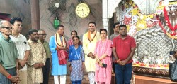 गहवा माई मन्दिरमा चौरसिया–पटेलको विशेष पूजा, विपद् प्रभावितको उद्धार र शान्तिको कामना