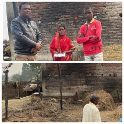 मसिहानीका आगलागी पीडितलाई  आर्थिक सहयोग