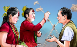 एकादशीमा पनि दशैँको रौनक, टीका लगाउनेको चहलपहल