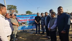 बीरगंजमा सीमा सुरक्षा बिट निर्माण कार्यको शिलान्यास