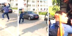 बिराटनगरमा एमाले नेता महेश बस्नेत सवार गाडीमा जेनजी युवाहरूले रातो मसी फाले