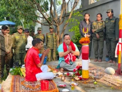 चैते दशैंमा वीरगञ्ज महानगरमा मौलो पूजा, पूजामार्फत सुरक्षा र समृद्धिको कामना