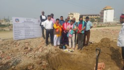 नारायणी रंगशालाको प्याराफिटको पुननिर्माण कार्यको शिलान्यास 