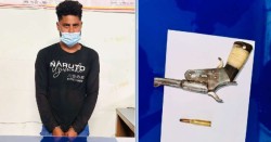 होटलको कोठाबाट पेस्तोल र गोली सहित एक युवक पक्राउ