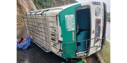 बस दुर्घटना : चार जना घाइते