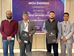 स्काईलाइन इन्फ्रा र नेपाल एसबिआई बैंकबीच सम्झौता ,खाद्यमा १५ र आवास सुविधामा १० प्रतिशत छुट