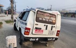 मोरङमा एम्बुलेन्स दुर्घटना हुँदा चालकको मृत्यु