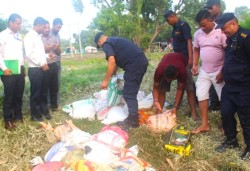विर्ता प्रहरीद्वारा एक हजार ८० लिटर अवैध मदिरा नष्ट