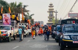 हनुमान जयन्तीको अवसरमा वीरगंजमा वृहत शोभा यात्रा