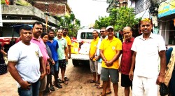 गहवामाई रथयात्राको महाभण्डारापछि बाँकी खाद्यान्न मानव सेवा आश्रमलाई हस्तान्तरण