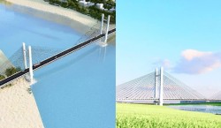 नेपालकै पहिलो सिग्नेचर ब्रिज नारायणी नदीमा निर्माण हुदै, प्रधानमन्त्रीले सोमबार शिलान्यास गर्दै 