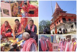 उपमेयर ठाकुरद्वारा बिशाल हनुमान मन्दिरमा १०१ फिटको हनुमानजी झण्डा निर्माण