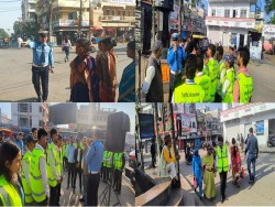 मधेस विश्व बिधालयका विद्यार्थीहरुलाई ट्राफिक स्वयंसेवका रुपमा परिचालन,विद्यार्थीहरुले पनि ट्राफिक नियम बारे जानकार हुनुपर्ने ट्राफिक निरिक्षक कटुवाल  