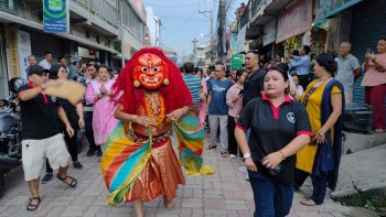 वीरगञ्जमा लाखे नाचको भव्य प्रदर्शन, सांस्कृतिक धरोहर जगेर्नाको सन्देश
