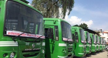 काठमाडौंमा साझा यातायातको रात्रिकालीन बस सेवा सुरु