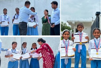 लिटिल एन्जल्स बोर्डिङ स्कुलमा अन्तर–सदन चित्रकला, हस्तलेखन तथा स्पेलिङ प्रतियोगिताका विजेतालाई पदक र प्रमाणपत्र वितरण