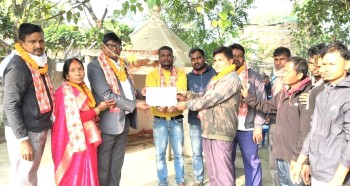 बाराको मधुरापुरमा समाजसेवी नगिना साहद्वारा ब्रहम बाबा मन्दिर संरक्षण समितिलाई एक कठ्ठा जग्गा दान 