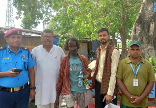 बारा नौतन चोकबाट मानसिक अवस्था कमजोर भएको एकजना बेवारिसे व्यक्ति उद्धार