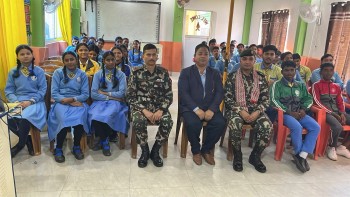 नेपाली सेनाको एतिहासिक योगदानबारे विद्यार्थीलाई सरल र प्रेरणादायी शैलीमा मार्गदर्शन  