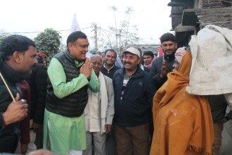 वीरगञ्ज–३० मा अनिल रुङटाको चुनावी भेटघाट