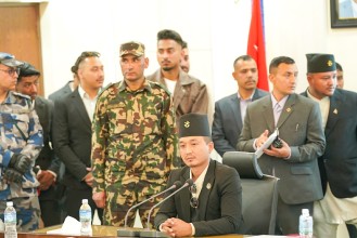 गृहमन्त्री सुधन गुरुङद्वारा पदभार ग्रहण