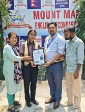 ईशिका पटेललाई माउन्ट मकालु स्कुलले ५० प्रतिशत छात्रवृद्धि प्रदान