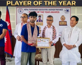 तेक्वान्दोको विकास र प्रवर्द्धनमा योगदान पुर्‍याएका अफताब आलम सम्मानित