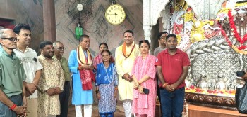 गहवा माई मन्दिरमा चौरसिया–पटेलको विशेष पूजा, विपद् प्रभावितको उद्धार र शान्तिको कामना