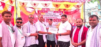 सीएमए संघको स्थापना दिवसमा घण्टाघरमा रक्तदान, २८जनाले दिए रगत