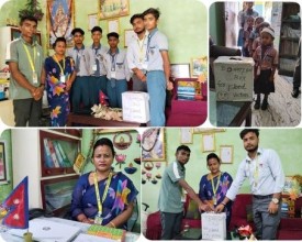 रसुवा बाढीपीडितका लागि गुरुकुल पन्ना मेमोरियल स्कुलका विद्यार्थी र शिक्षकद्वारा राहत सङ्कलन