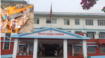 वीरगञ्जका दुई मासु व्यवसायीलाई २०/२० हजार जरिवाना, अखाद्य रंग मिसाइएको मासु बरामद