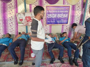 ७०औं प्रहरी दिवसमा वीरगंजमा विशेष रक्तदान कार्यक्रम सम्पन्न