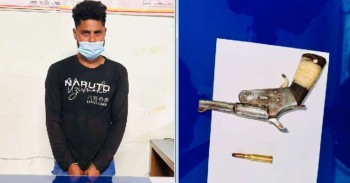 होटलको कोठाबाट पेस्तोल र गोली सहित एक युवक पक्राउ