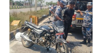 वीरगञ्जको जगरनाथपुर चोकमा सशस्त्र प्रहरीको गाडीले टरसाइकललाई ठक्कर, चालक घाइते 