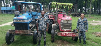 पर्सागढीको वन क्षेत्रमा अवैध बालुवा उत्खनन, दुई ट्याक्टर नियन्त्रणमा