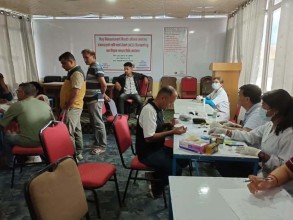 ललितपुरका सञ्चारकर्मीहरूको स्वास्थ्य परीक्षण