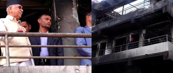 जलाइएका घर अवलोकन गर्न बालकोट पुगे ओली