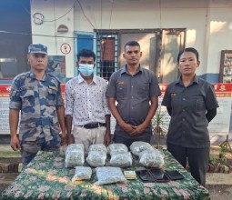 वीरगञ्जको मितेरी पुलमा लागूऔषध बरामद, दुई जना प्रहरीको नियन्त्रणमा